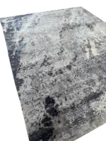 Tappeto Decor Bambu Seta 295x245 cm Astratto Grigio Blu e Beige - immagine 4