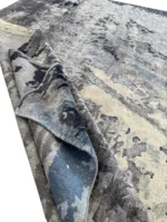 Tappeto Decor Bambu Seta 295x245 cm Astratto Grigio Blu e Beige - immagine 2