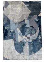Tappeto Decor Bambu Seta 300x200 cm Astratto Blu Grigio e Beige - immagine 10