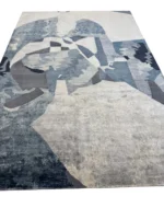 Tappeto Decor Bambu Seta 300x200 cm Astratto Blu Grigio e Beige - immagine 7