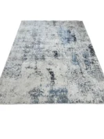 Tappeto Tencel Handloom 240x170 cm Astratto Grigio e Azzurro - immagine 5