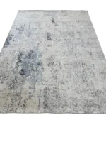 Tappeto Tencel Handloom 240x170 cm Astratto Grigio e Azzurro - immagine 3
