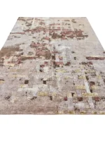 Tappeto Decor Bambù Seta Astratto 239x176 cm Beige e Bordeaux - immagine 9