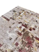 Tappeto Decor Bambù Seta Astratto 239x176 cm Beige e Bordeaux - immagine 7