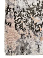Tappeto Decor Bambù Seta 250x200 cm Astratto Grigio e Terracotta - immagine 4