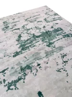 Tappeto Handloom in Tencel 240x170 cm Astratto Verde e Beige - immagine 5