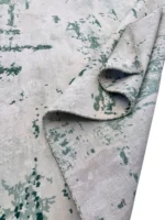 Tappeto Handloom in Tencel 240x170 cm Astratto Verde e Beige - immagine 2