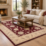 Tappeto Ziegler Extra 236x167 cm rosso beige con motivo floreale decorativo